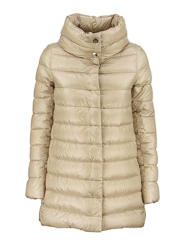 [ヘルノ] レディース ボトルネック ダウンジャケット Aライン AMELIA ダウンコート シャンパンゴールド PI0505DIC-12017-2100 (38)
