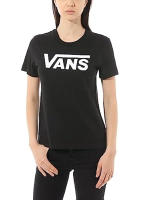Vans Flying V Crew tee  Camiseta Mujer  Negro  Black Blk   42  Talla del Fabricante: X-Large 