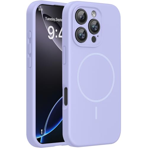Miracase Silicone & Magnetic for iPhone 16 Pro Max Case, Light Purple