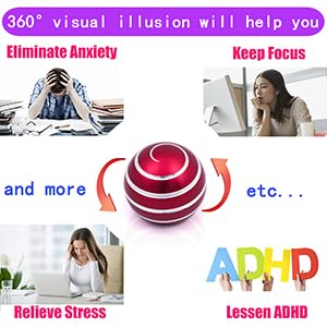 Image of Desk-Kinetic-Toys Cool-Gadgets for Fidget: Cool-Stuff Thing Game Toy for Adult Teen Children Kid, Stress Relief Optical-Illusion Gifts for Office School Home Man Women Christmas Spinning 300 Seconds