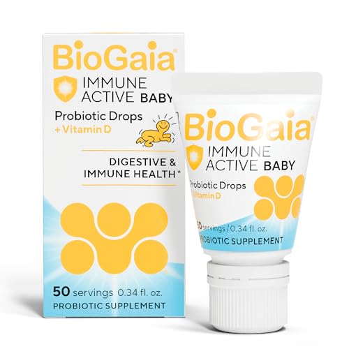 BioGaia Protectis Immune Active Baby Probiotic Drops | Clinically Proven Probiotic + Vitamin D | Promotes The Development of Healthy Immune & Digestive Systems in Babies & Infants | 50 Day Supply