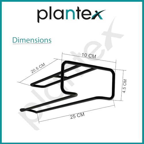 Image of Plantex Self-Adhesive Toilet Paper Holder /Tissue Paper Holder with Minor Surface Marks from Transit, Fully Quality Checked /Bathroom Accessories - (Black)