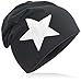Produktbild Miobo Jersey Slouch Beanie Long Mütze Unisex Stern Baumwolle Baby Kinder Damen Herren Groß Stern