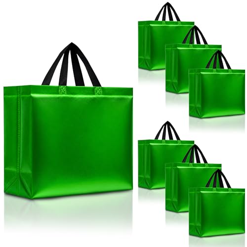 Nush Nush Reusable Green Gift Bags with Handles, 30-pack