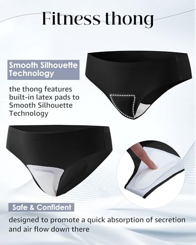 LEVAO Seamless Thongs for Women-Low Waist Invisible G-string No Show Thong Panty Liners Workout Panties S-XL2