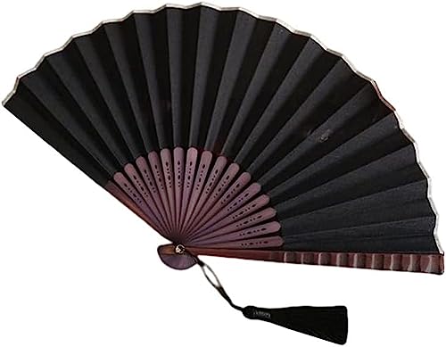 Chinese Folding Fans Hand FansHandheld Folding Fan High-end 7 Inch Bamboo Joint Fracture Fan，retro Portable Handheld Fans for Dancing Wedding Party Props Decoration Vintage Handheld Folding Fan (Colo