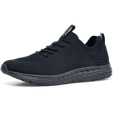 Shoes for Crews Everlight Mens Non Slip Work Shoes - Men's Work & Safety Footwear, Lace-Up Breathable Work Shoes for Men, Zapato de Trabajo para Hombre, Size 9.5 Black Cover