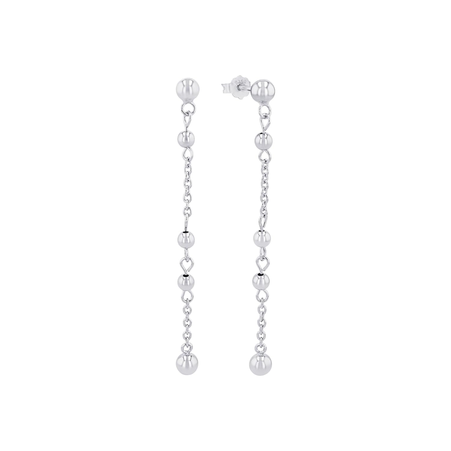 Amor Ohrhänger aus 925 Sterling Silber für Damen, Ohrschmuck, teilw. mit Schmuckstein, Silber 925 rhodiniert, Geschenk für Frau und Freundin, Kommt in Schmuckbox