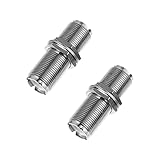 DOITOOL 2stücke Koaxialstecker Buchse Buchse Schottverbinder Aus Vernickeltem Messing...
