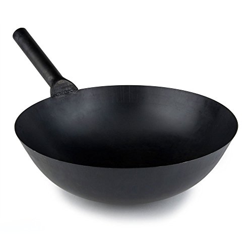 Wok de acero estilo mandarín 16 pulgadas miniatura 1