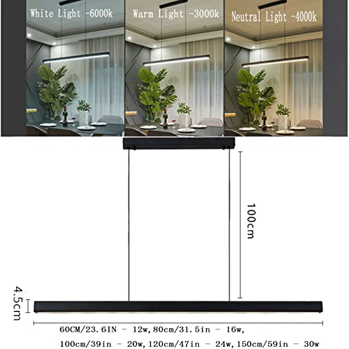 Chandelier LED suspendu ajustable pour éclairage de restaurant - 3