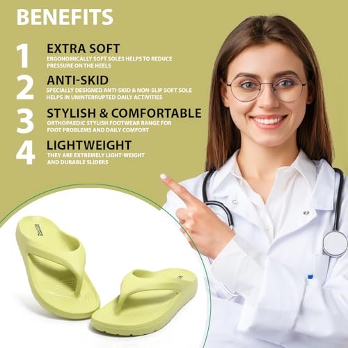 Image of DOCTOR HEALTH SUPER SOFT Mahndi Floats women soft slippers with mild acupressure | Comfortable, stylish, and bright colorful flip flops | Lab tested Cushion and Bounce | Cushioned Footwear