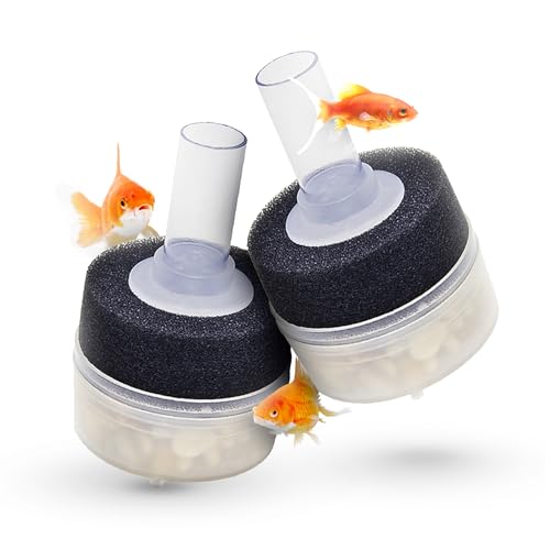 Aquatop Internal Sponge Filter for Aquariums – for Tanks Up to 10 Gallons – Easy to Clean & Maintain – Economical, Durable, Long-Lasting Filtration - CAF-10 - Pack of 2