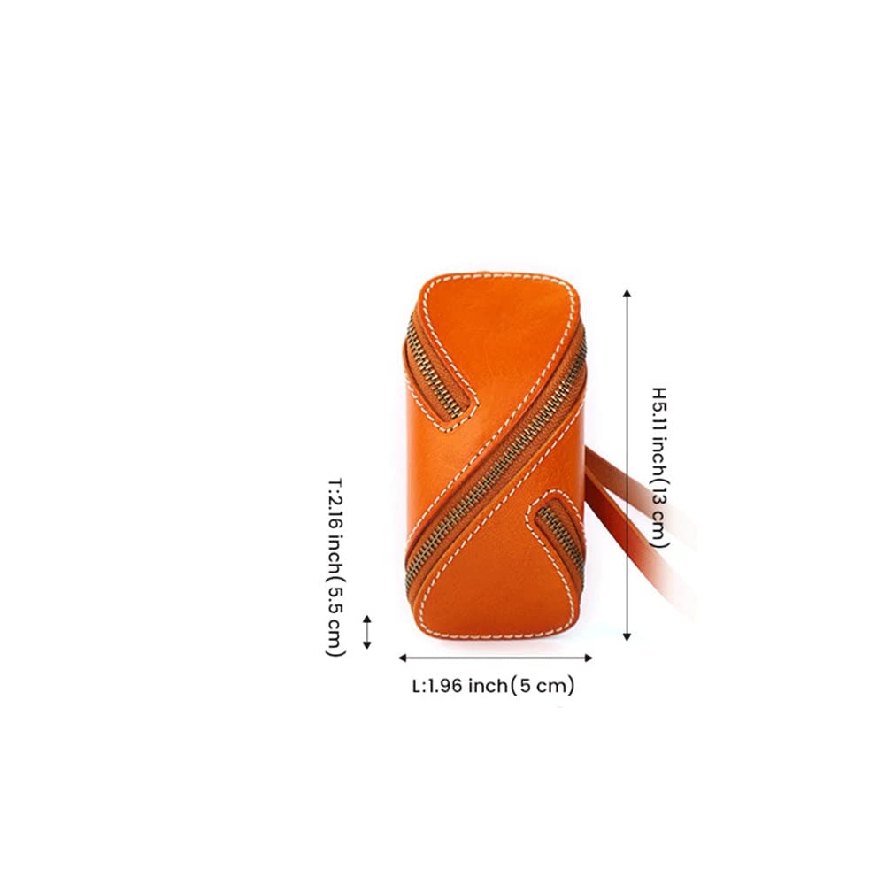 Amazon.co.jp: DXMRWJ ビンテージ野菜の日焼け革のキーケースの車のキーケースコイン財布コインバッグ収納小袋 (Color : F,  Size : 5*5*13cm) : ファッション