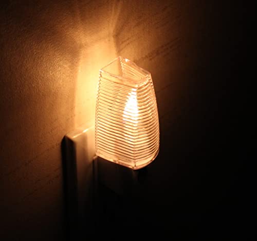Dependable Industries Inc. Essentials Set Of 2 Night Light Sensor Automatic Dusk To Dawn Etl Certified White Base Clear See Thru Top Suitable For Bathroom, Bedroom, Hallway And Walkways #TOP7