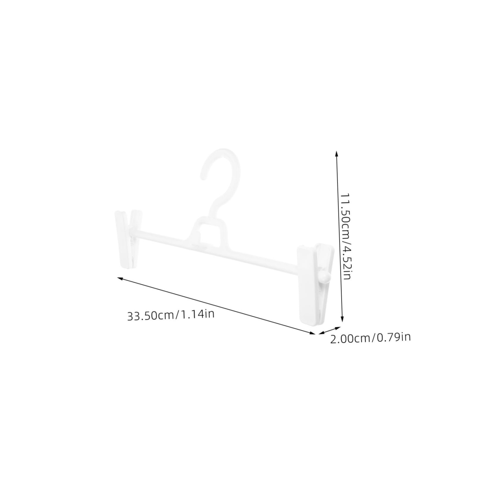 Luxshiny 5PCS Space Saving Pants Hangers with Clips Material Clothes Organizer for Skirts Trousers and Pants Stackable Design for Efficient Closet Storage