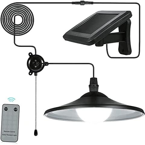 Lixada Solar Pendant Light with Remote Control Cover
