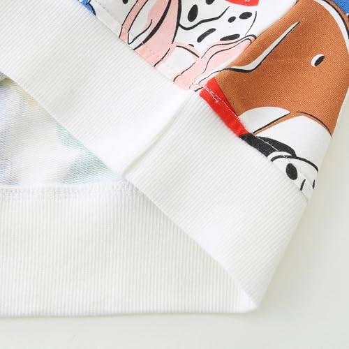 Image of Bumeex Girls Cotton Crewneck Cute Sweatshirts The Hedgehog and The Fox Pink 2-7T