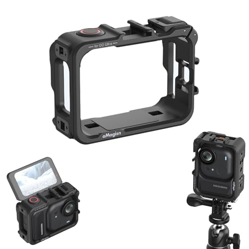 Insta360 GO Ultra�Ή� �ی�P�[�WGO Ultra�J�����P�[�W ���c�B�e�Ή� �N�C�b�N�����[�X�}�E���g �C�C���^�[�t�F�[�X�́A�⏕�Ɩ���}�C�N�Ȃ� Insta360 GO Ultra�A�N�Z�T���[ (�u���b�N)