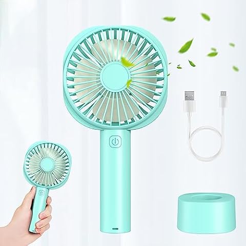 Jumkeet Mini Handheld Portable Fan with Base Cover