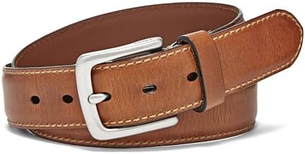 FOSSIL Mens Griffin Cognac Apparel-belts, Aiden Brown, 44 US