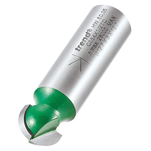 Trend CraftPro Cavetto Router Cutter, 1/2 Inch Shank, 6.35mm Radius and 7.9mm Cut Diameter, Tungsten Carbide Tipped, C054X1/2TC