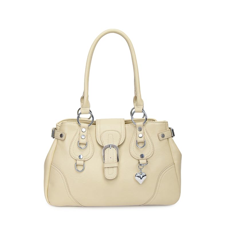 Sac à main en cuir PU pour femme style moto noir discret