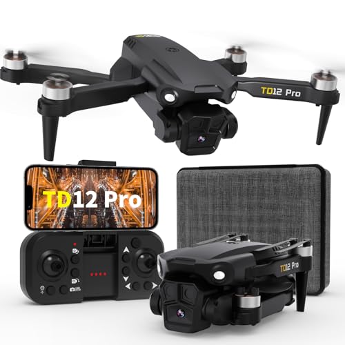 TD12Pro Drones with Camera Brushless Motor Drone for Beginners 4K...
