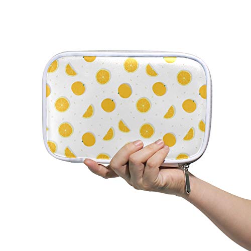 Preisvergleich Produktbild Kleine Schminktasche für Geldbörse Orange Gelb Sommerfriuts Einfacher Reißverschluss Kosmetiktasche Herren Kulturbeutel Kleine multifunktionale Damen-Kulturtasche für Männer Frauen