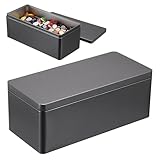 Metal Cash Organizer - Security Storage Box, Steel Money Safe Box with Locking Feature, Home Office Storage, Currency Bills Keys Daily Travel Use, Financial Security Container