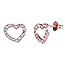 Produktbild SIX 925er Silber Damen Ohrstecker Strassstein Herz Roségold-Plating, perfektes Muttertagsgeschenk (709-849)