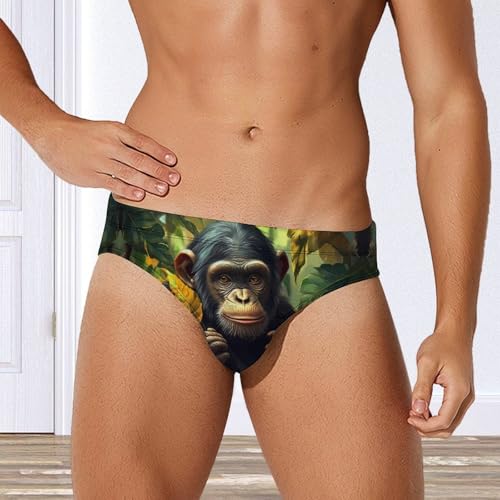 Monkey Gorilla Men's Swim Trunks Briefs Swimsuit Swimwear Bathing for Underwear Beach3