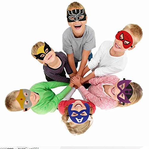 Nuoman 30 Pcs Superhero Masks Party Favors For Kids, Super Heroes Birthday Party Masks Christmas Halloween Cosplay Party Supplies #TOP1