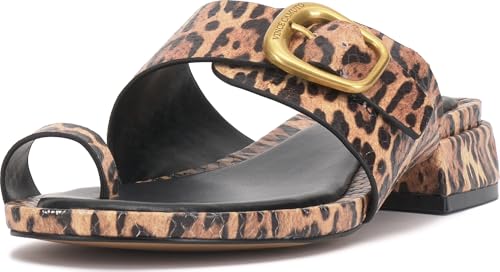 Sandale à talon Vince Camuto en cuir léopard fini les pieds fatigués en soirée