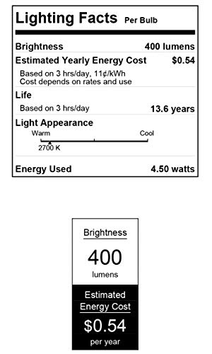 Westinghouse Lighting 5169120 4.5 Watt (40 Watt Equivalent) G25 Dimmable Half Chrome Filament Led Light Bulb, E26 Medium Base, 6-Pack #TOP4