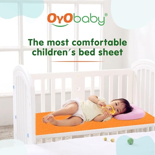 Image of OYO BABY Waterproof Small Baby Mattress Protectors 70x50 cm | Pack of 2 Dry Sheets | Quick-Dry, Extra Absorbent, Breathable, Soft for Newborn to 6 Months - Sea Blue + Maroon