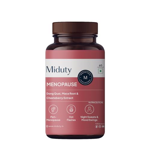 Miduty by Palak Notes Menopause Health Supplement – Hormonal Imbalance – Night Sweating – Mood Swings – Bone health – Helps in PMS symptoms – 60 Capsules Miduty by Palak Notes Menopause Health Supplement – Hormonal Imbalance – Night Sweating – Mood Swings – Bone health – Helps in PMS symptoms – 60 Capsules