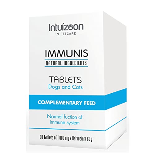 INTUIZOON IMMUNIS Chew Tabs mit natürlichen Inhaltsstoffen, stärken das Immunsystem von Katzen und Hunden und sind gut für Gesund- wie für Krankheitsphasen, 60 Tabletten als Nahrungsergänzung Cover