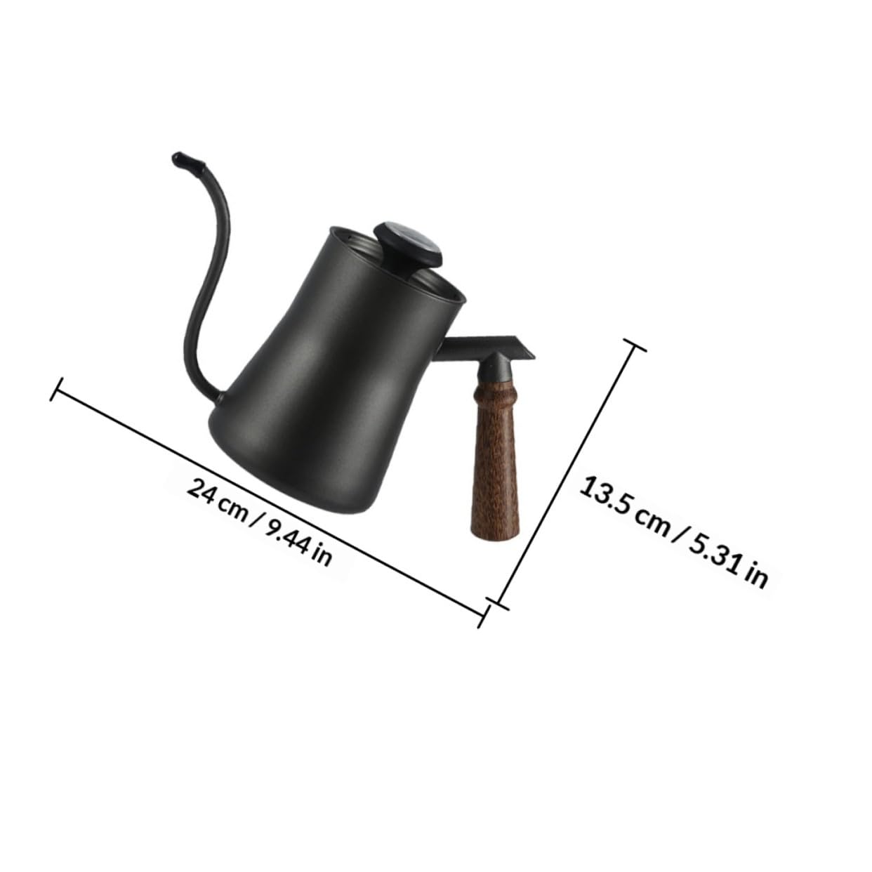 Milisten Tetera y Diseño Chic de 550 Ml Filtro de Goteo de Acero Inoxidable Mango Ergonómico para Infusiones de Té y Café en Casa