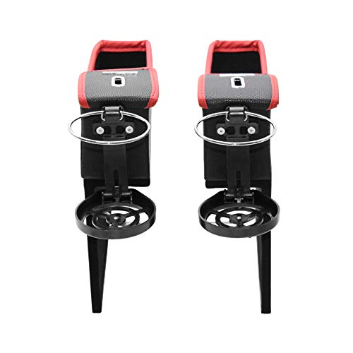 Ardermu Poche de siège de Voiture - Organisateur de Console de Voiture en Cuir PU - Receveur de siège avec Organiseur de pièces et Porte-gobelet (Gauche+Droit)