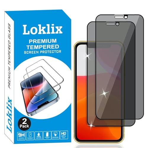 Image of Privacy Screen Protector for iPhone 11 Pro /X /XS - Pack of 2, 9H Tempered Glass, Anti-Spy, Anti-Fingerprint, Face ID Compatible, Easy Installation, Case Friendly, 5.8-Inch