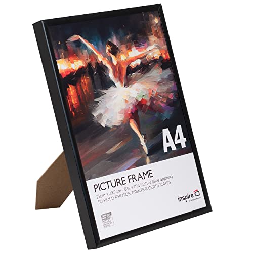 Inspire By Hampton ALUMINIUM A4 (21x30cm) Black Poster Certificate Frame Acrylic (Non-Glass) IBHPAAFA4BBLKX-PK3 - Image 3