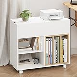 Rollcontainer mit Abnehmbarer Bücherablage,Mobiler Aktenschrank mit...