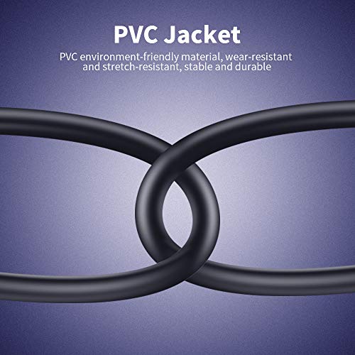 Zwbfu Cabo de rede CAT8 40 Gbps Cabo Ethernet de 2000 M-Hz com blindagem multicamada 26AWG Núcleo de