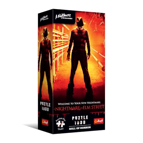 Trefl Premium Plus Quality - Hall of Horror Puzzle: Nightmare on Elm Street – 1000 pièces, Une série imprégnée d'horreur et d'atmosphère Sombre, pour Les Adultes et Les Enfants âgés de 14 Ans et Plus