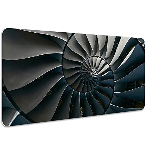 Sous-main bureau gaming imperméable 100x50cm tapis vinyle antidérapant - 2