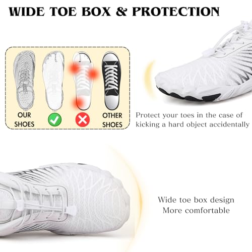 Image of Hike Barefoot Shoes for Women Men Non-Slip Breathable Walking Shoes Wide Toe Box Comfortable Athletic Footwear