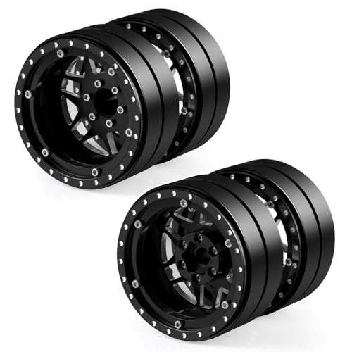 MORLORDY 2Pcs 2.2" RC Rear Dually Beadlock Wheels for TRX6 Hauler G63 T6