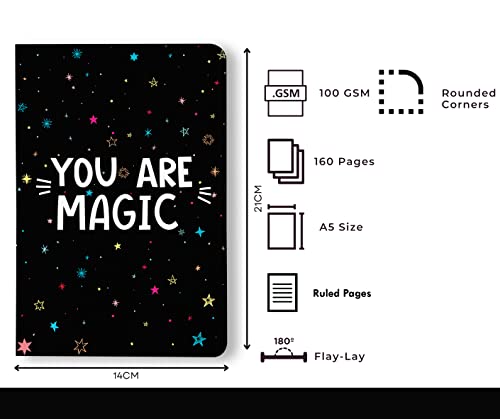 Image of BOUND N FOUND 90 GSM A5 Journal: 160 Pages | Ruled | (You Are Magic)