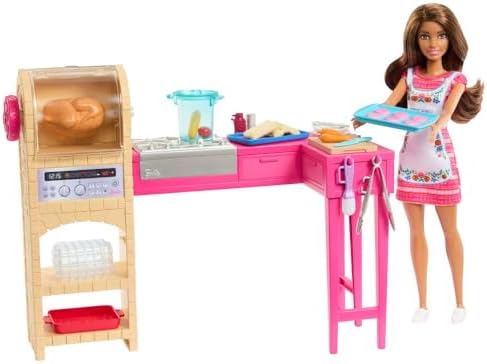 Barbie and Teresa Recipe for Friendship Teresa Fashion Doll & Kitchen Playset with 20+ Accessories Including Color-Change Cookies